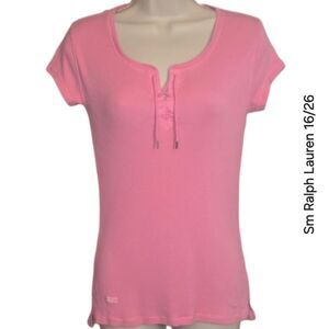 Women's Pink Ralph Lauren Shirt with Drawstring